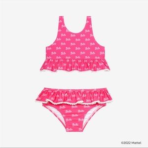 Posh peanut OG Barbie 2pc ruffled swim suit